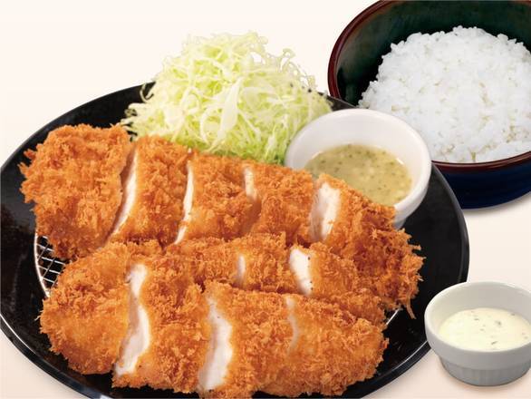 肉厚チキンムネかつ＆ささみかつ（2本）定食