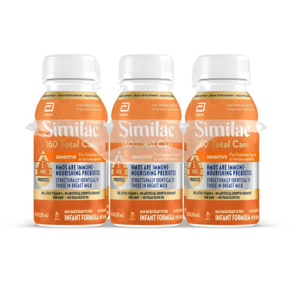 Similac 360 Total Care Sensitive Infant Formula, 8 Oz, 6 Pack