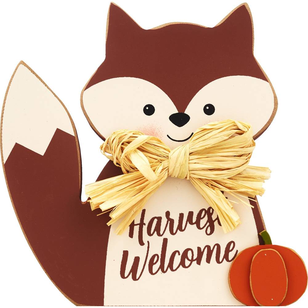 Harvest Welcome Critter Sign, 6 in