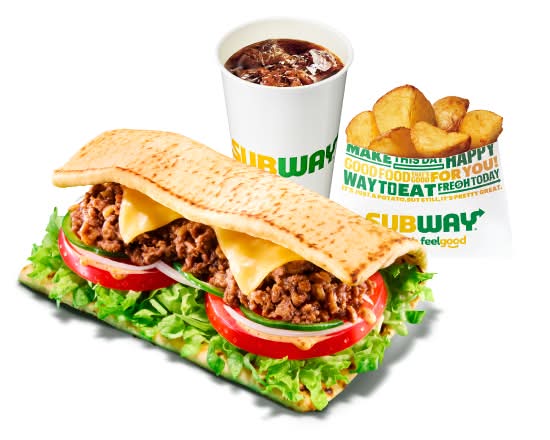 メキシカンミートタコス (フラットブレッド)  ポテトドリンクセット Taco Meat（Flat Bread） Potato and drink set