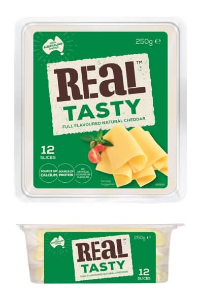 Real Dairy Tasty Cheese Slices 250g