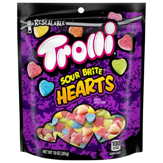 Trolli Sour Brite Gummi Hearts Valentines Candy