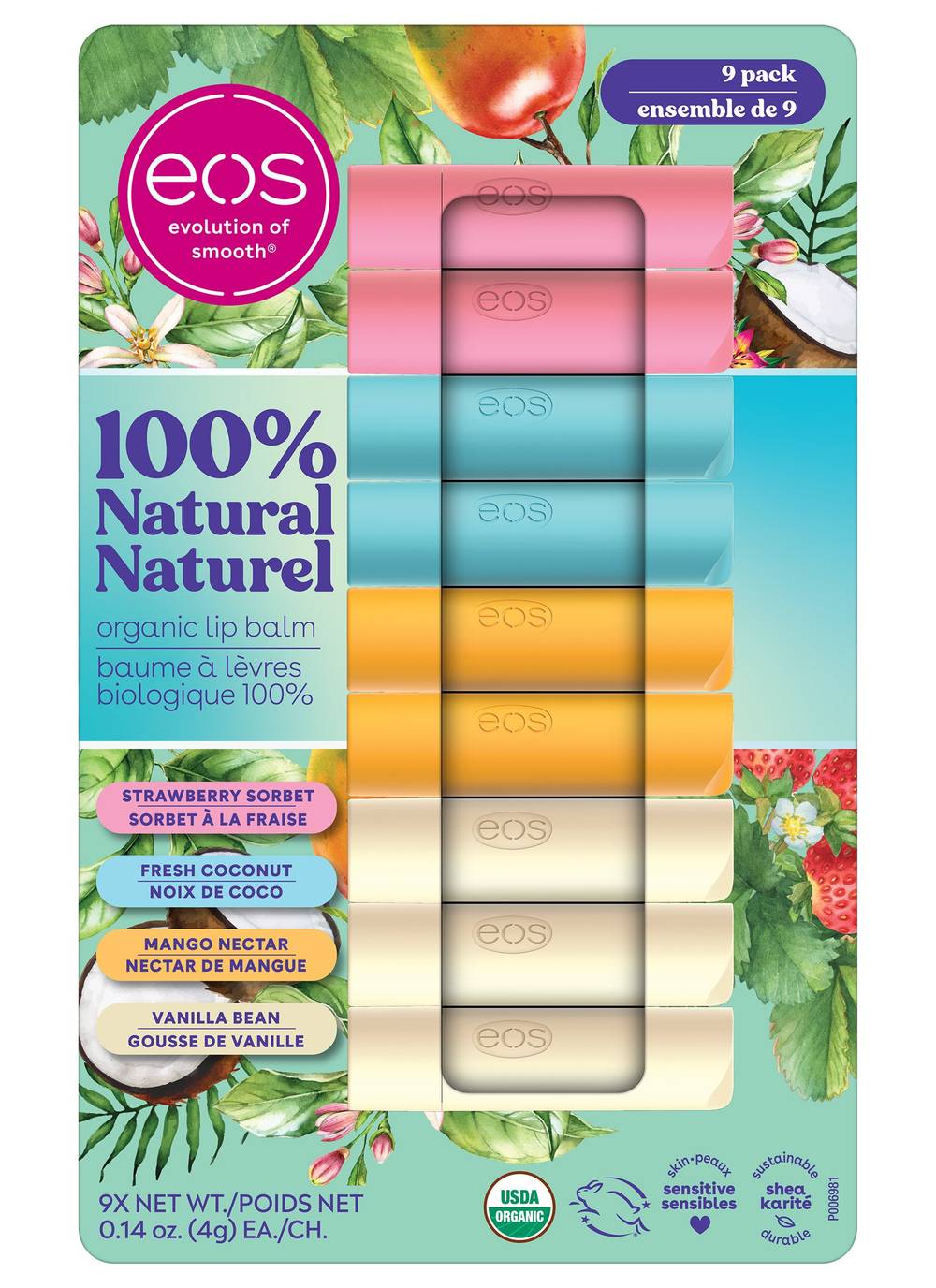 Eos Baume À Lèvres, Paquet De 9 / Eos Lip Balm, 9-Pack
