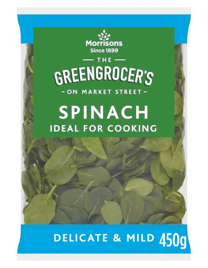 Morrisons The Greengrocer's on Market Street Delicate & Mild Spinach (450g)