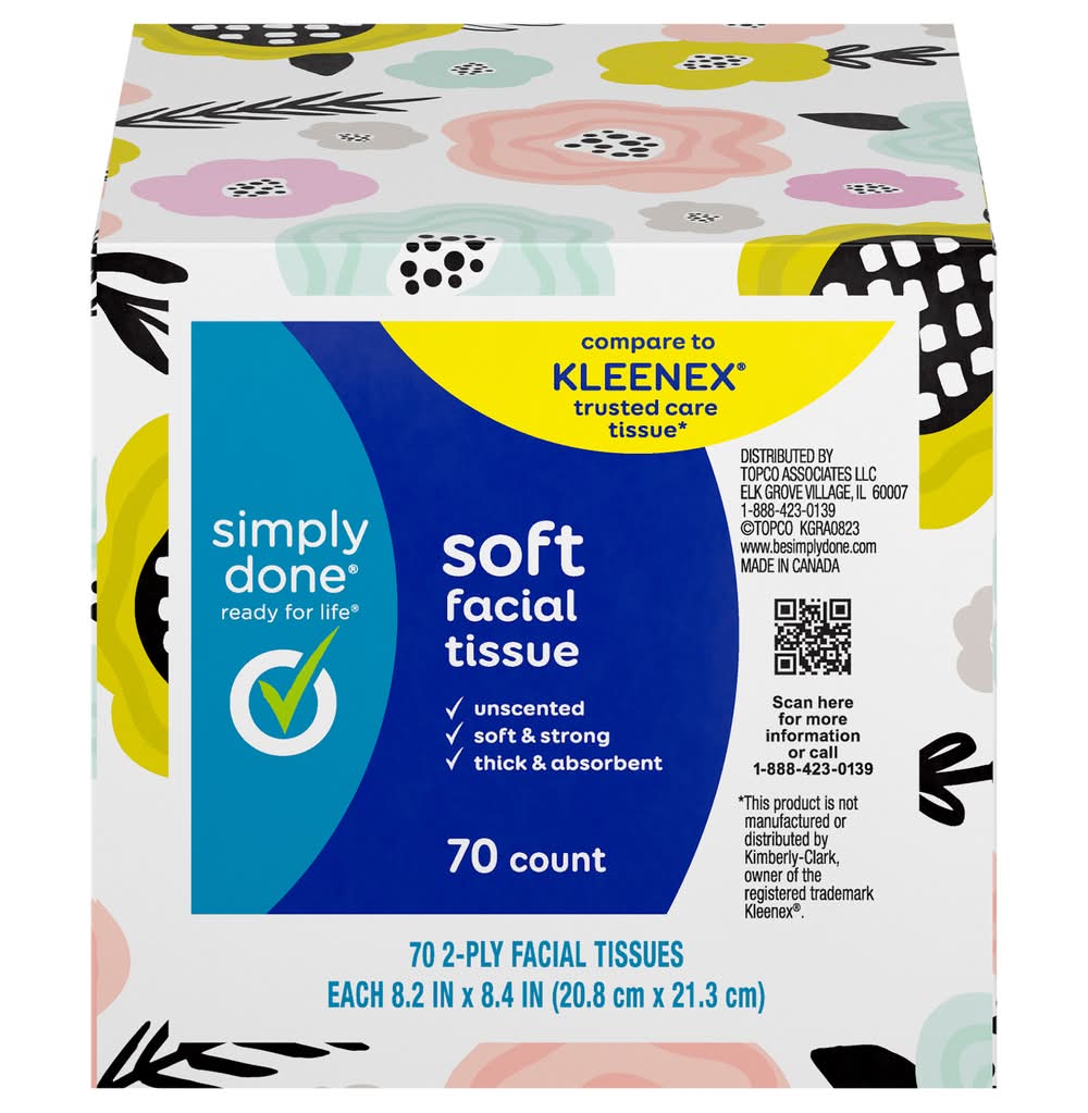 Simply Done Soft Facial Tissue 2-ply