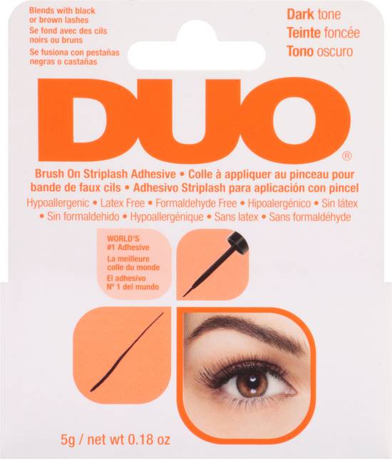 Duo Dark Tone Brush-On Striplash Eyelash Adhesive (0.2 oz)