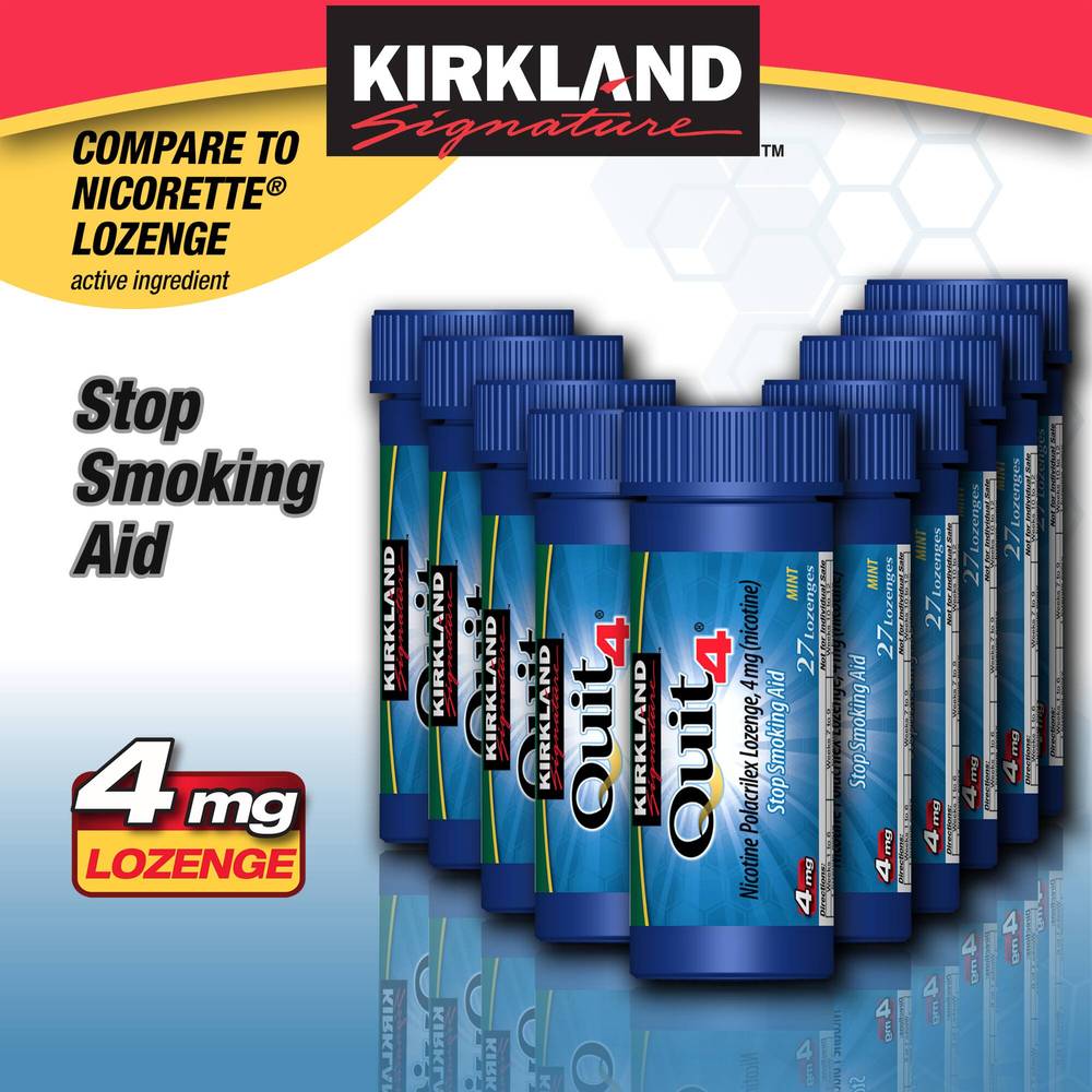 Kirkland Signature Quit4 Mint 4 mg. Lozenge, 270-pieces