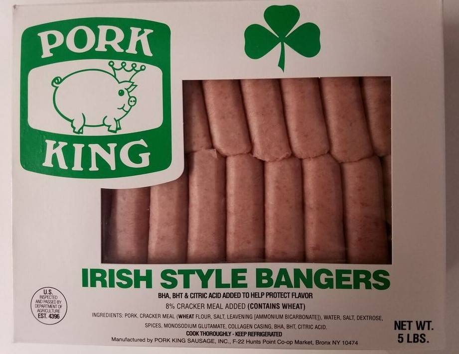 Pork King - Irish Bangers Sausage - 5 lbs