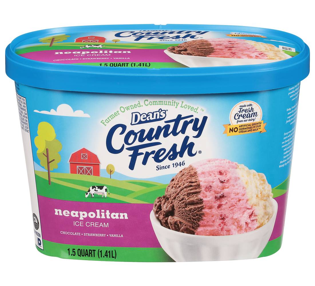 Dean's Neapolitan Ice Cream (1.5 qt)