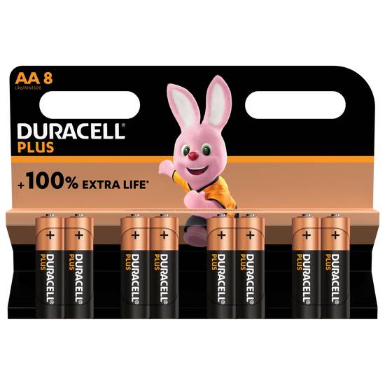Duracell - Plus piles alcalines aa (8 pièce)