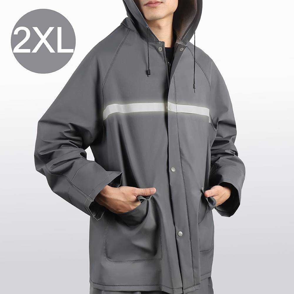 兩件式PVC防護雨衣<鉑金灰2XL> <1PC件 x 1 x 1PC件>