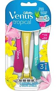 Gillette Venus Tropical Disposable Razors, 3/Pack (31391)