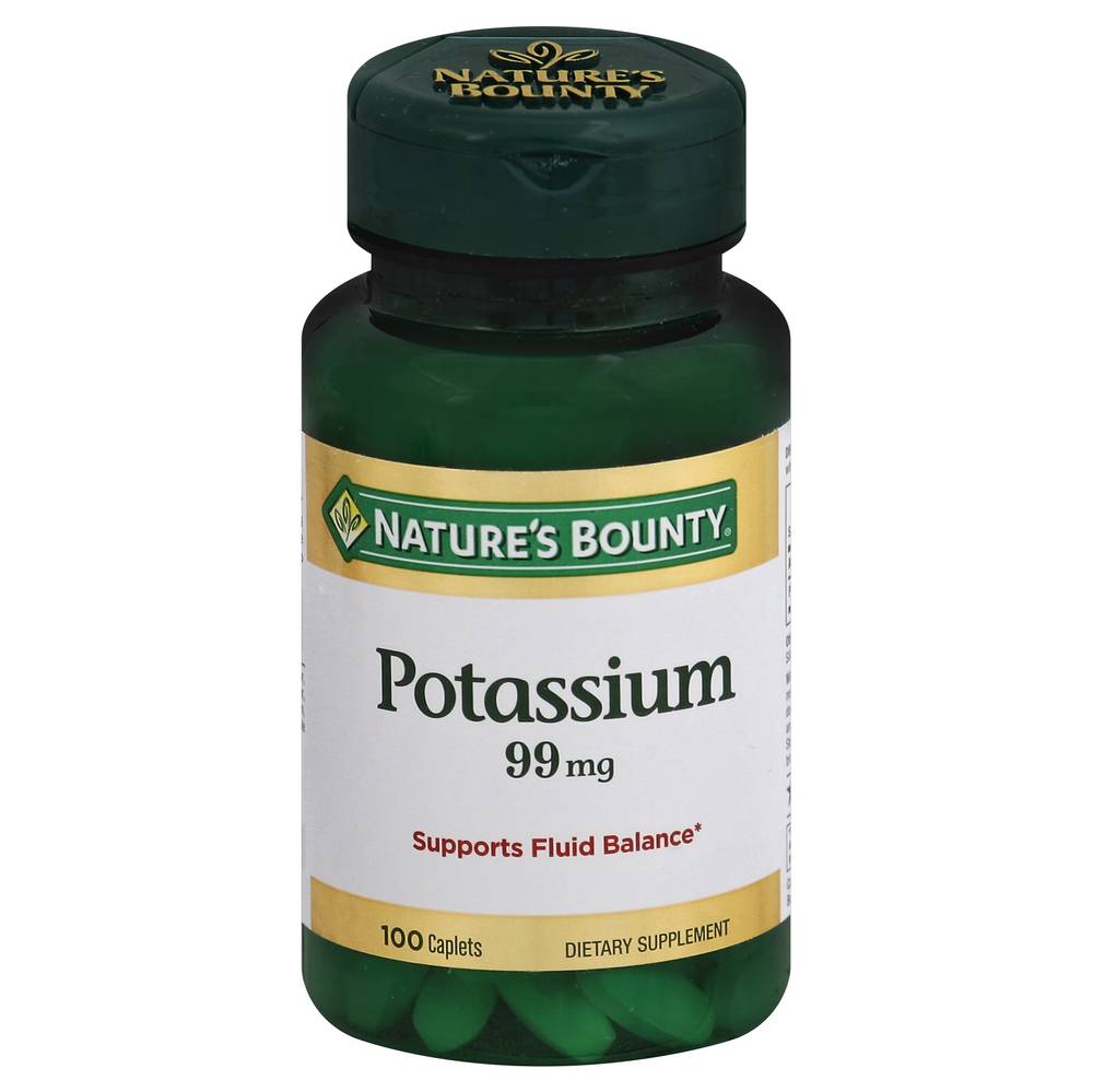 Nature's Bounty Potassium 99 mg Caplets (100 ct)