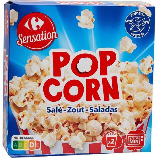 Carrefour Sensation - Pop corn salé (2 unités)