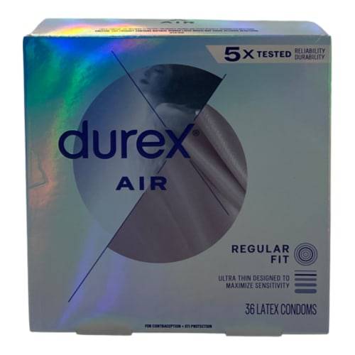 Durex Ultra Thin Latex Condoms, Regular Fit (36 ct)