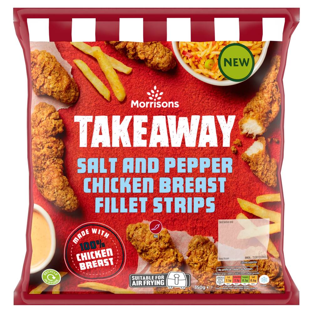 Morrisons Takeaway Salt and Pepper Chicken Breast Fillet Strips (350g)