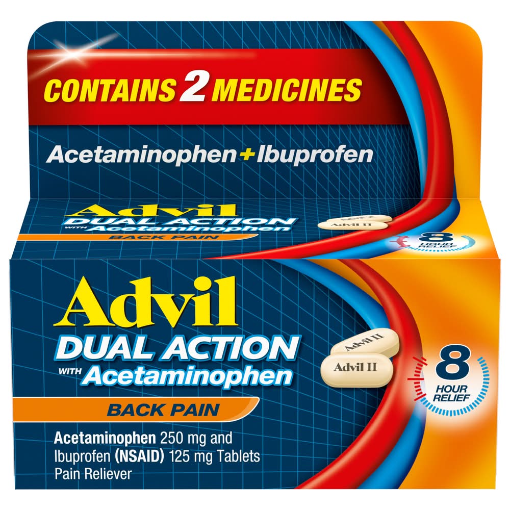 Advil Dual Action Back Pain Caplets (72 ct)