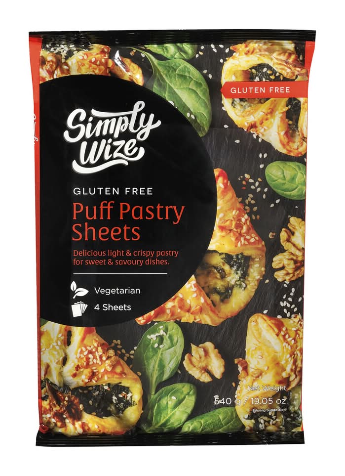Simply Wize Puff Pastry Sheets Gluten Free (540g)