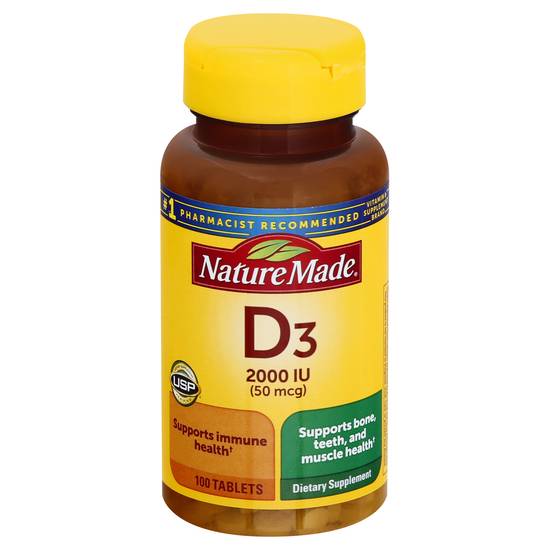 Nature Made Vitamin D3 50 Mcg Tablets (100 ct)