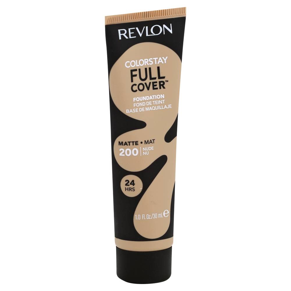Revlon Colorstay Full Cover Matte Foundation, 200 Nude (1 fl oz)