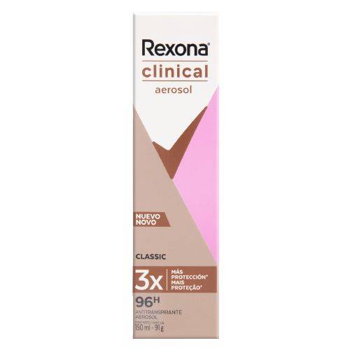 Rexona desodorante aerosol feminino clinical classic (150 ml)