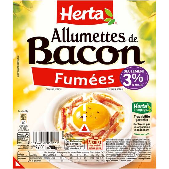 Herta - Allumettes de bacon fumées