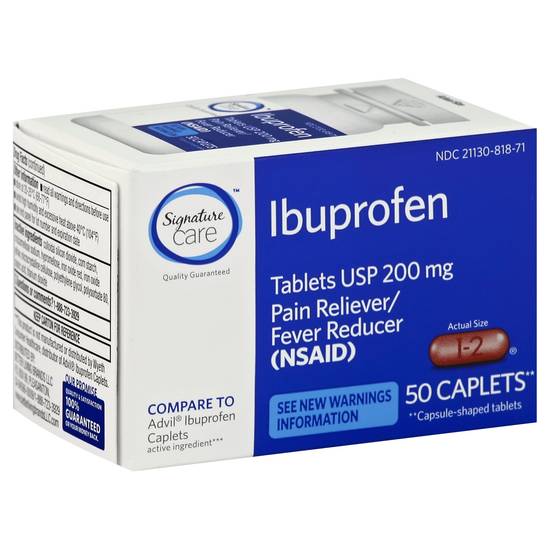 Signature Care 200 mg Ibuprofen Caplets (50 caplets)