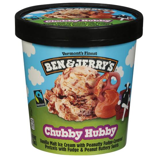 Ben & Jerry's Chubby Hubby Vanilla Malt Ice Cream With Covered Pretzels (peanut butter)