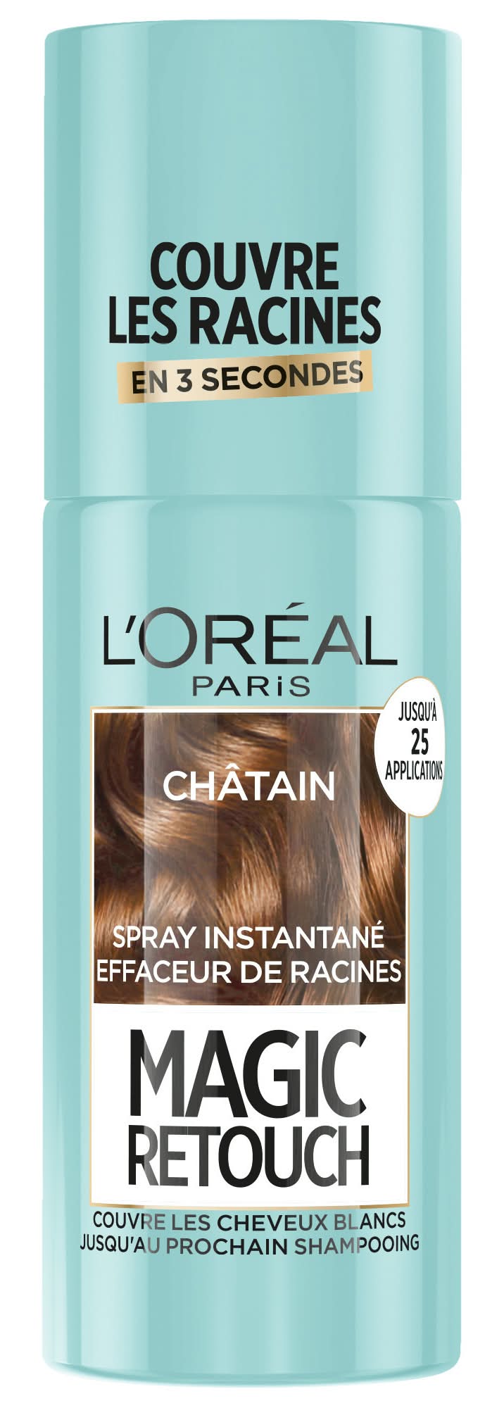 L'Oréal - Magic retouch coloration cheveux temporaire spray retouche racine, châtain (75ml)