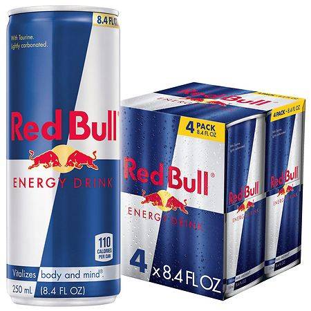 Red Bull Energy Drink (4 pack, 8.4 fl oz)