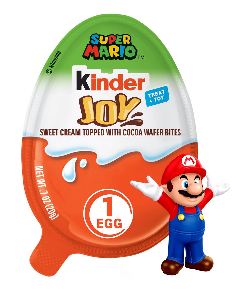 Kinder Joy Sweet Cream Topped With Cocoa Wafer Bites Treat & Toy (0.7 oz)