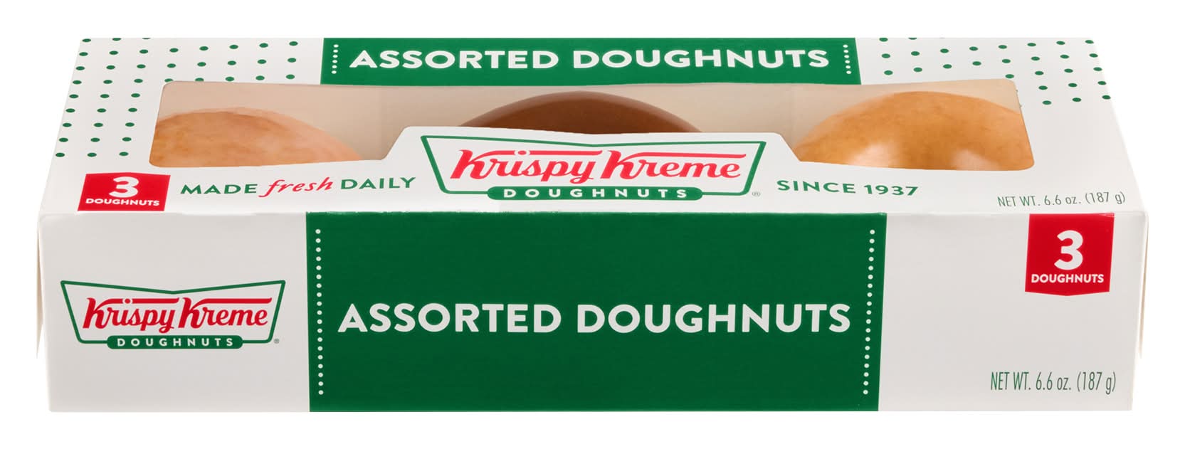 Krispy Kreme Assorted Doughnuts (6.6 oz, 3 ct)