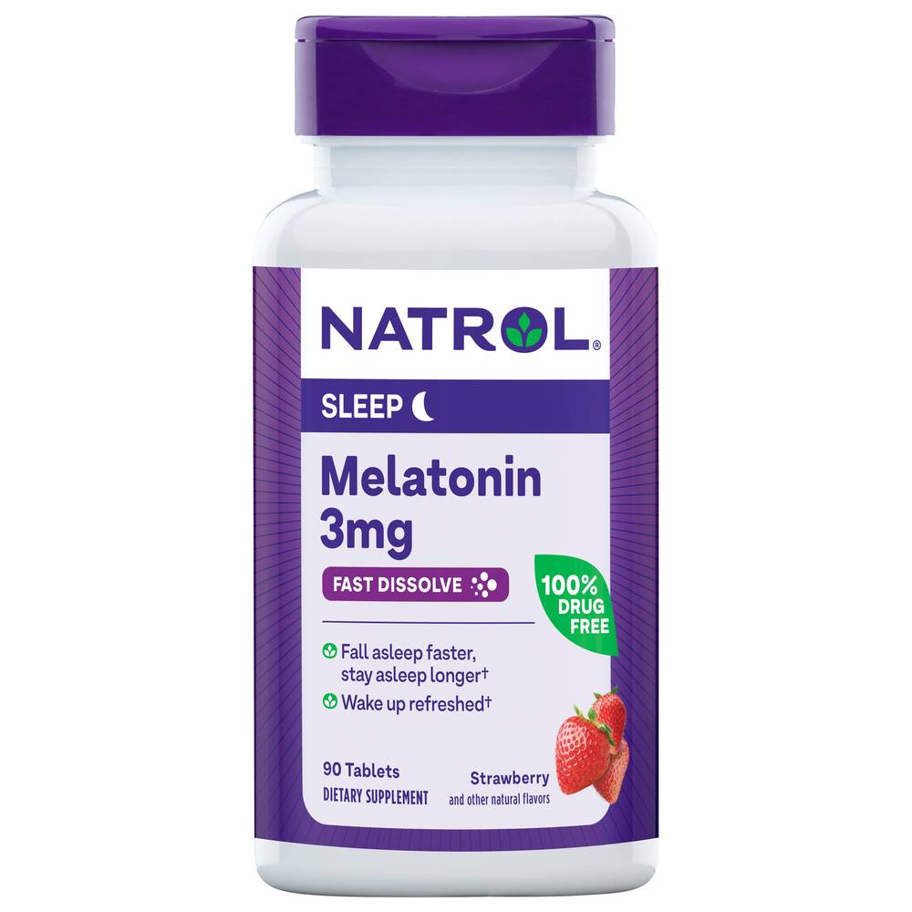 Natrol Sleep Strawberry Melatonin 3 mg (3.2 oz)