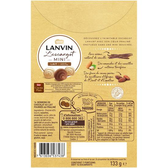 Nestle - Nestlé lanvin l'escargots mini chocolat au lait (14