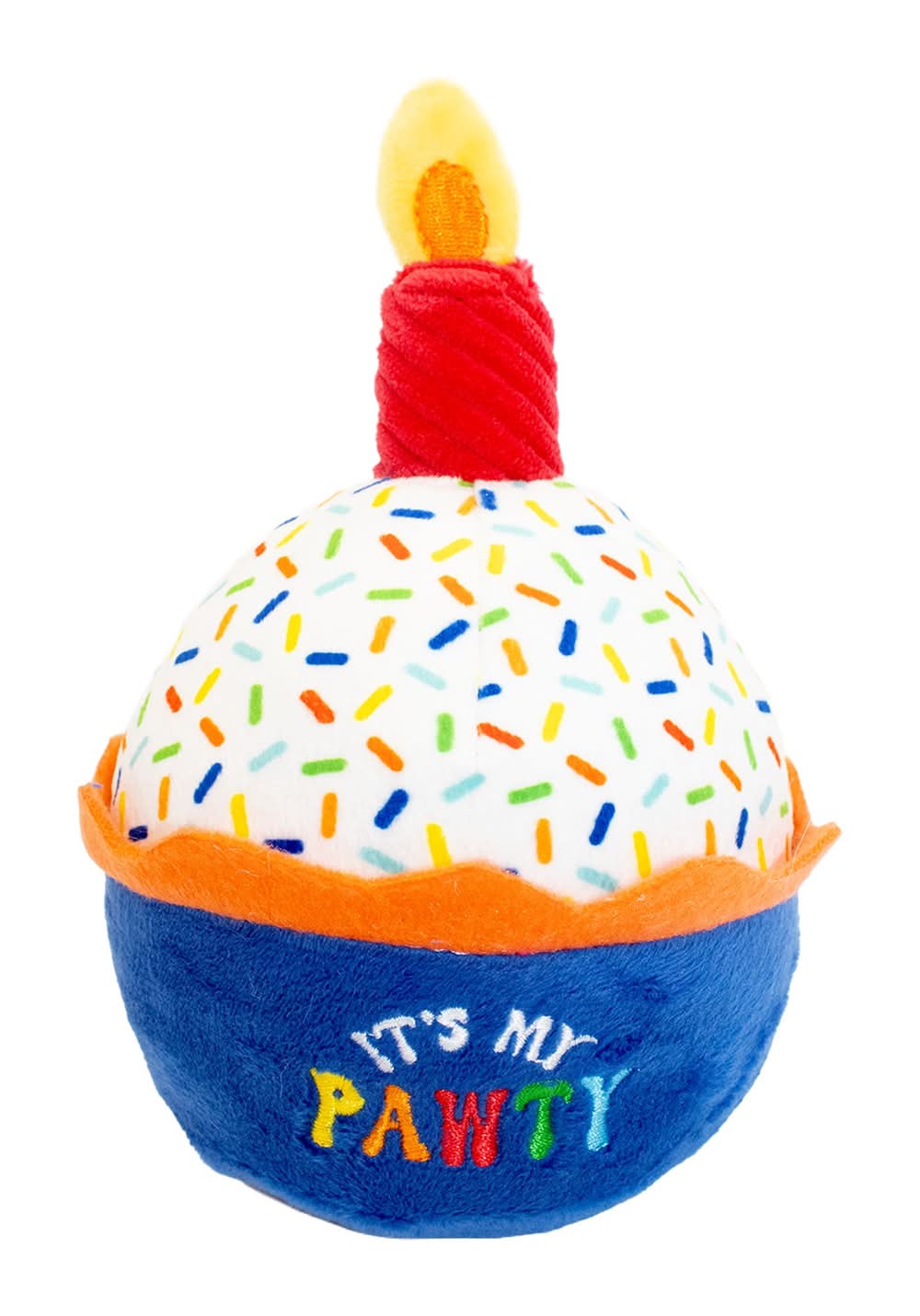 Celebrations Buttons & Bones - Birthday Cupcake Dog Toy (Color: Multi Color)