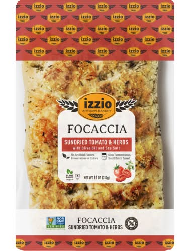Izzio Artisan Bakery Sundried Tomato & Herbs Focaccia