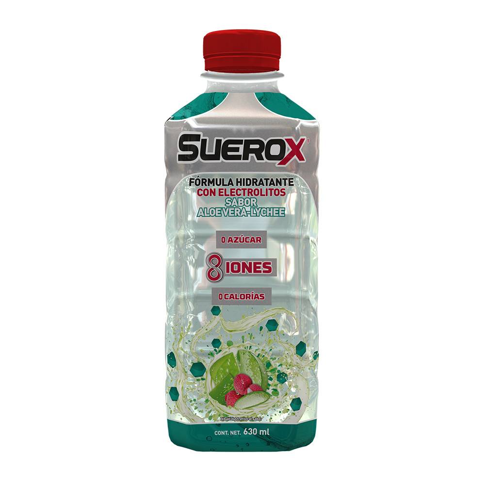 Suerox bebida electrolitos sabor aloe vera lychee (botella 630 ml)