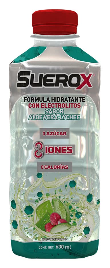 Suerox · Bebida electrolitos sabor aloe vera lychee (630 ml)