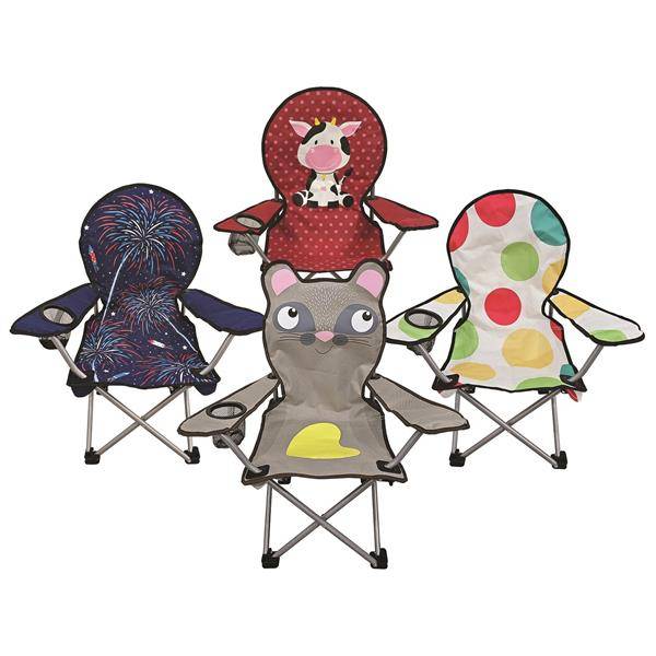 Children's Character Folding Quad Chairs Mouse, Cow, Fireworks, Polka Dot