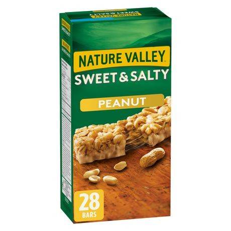 Nature valley val nature sucres et sales arachides barres tendres granola aux noix (980 g) - sweet & salty peanut chewy nut granola bars (980 g)