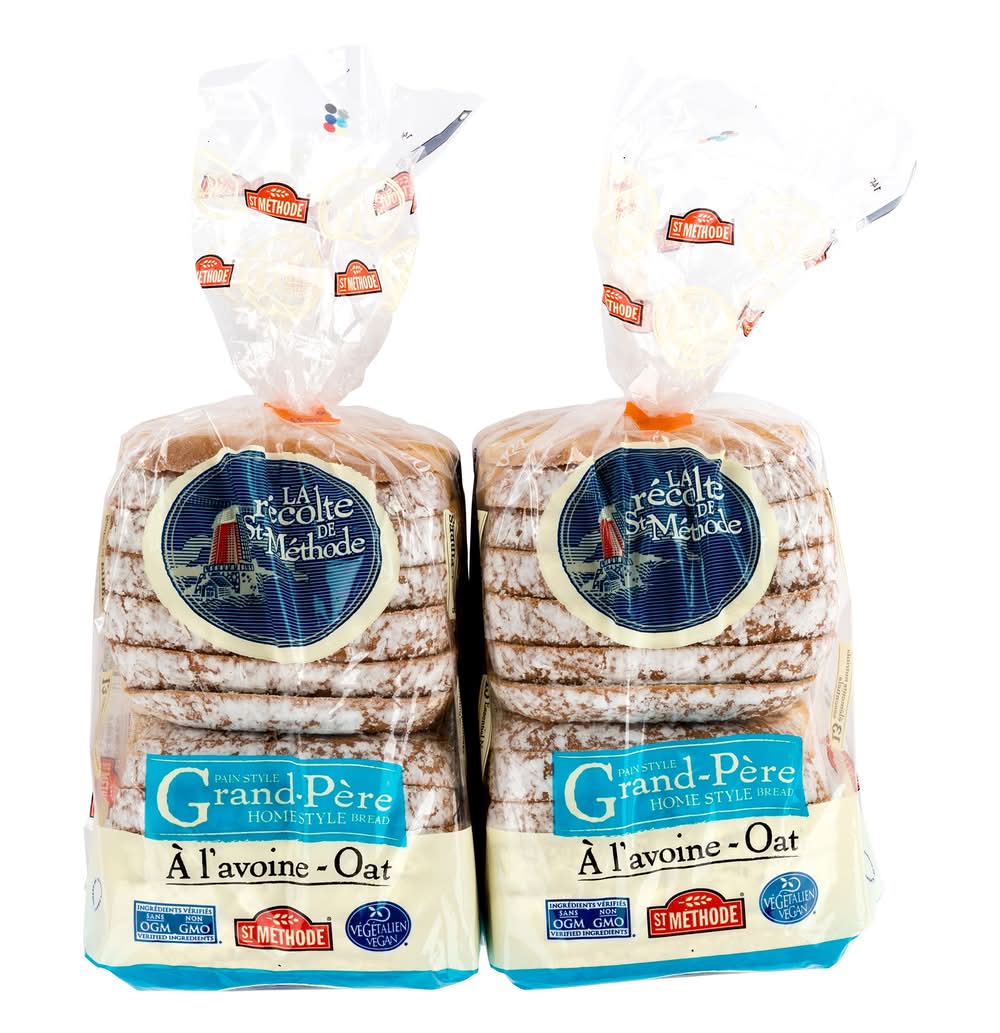 La Récolte De St-Méthode - Pain Style Grand-Père, 2 × 600 G / La Récolte De St-Méthode Grand-Père Home Style Bread, 2 × 600 G