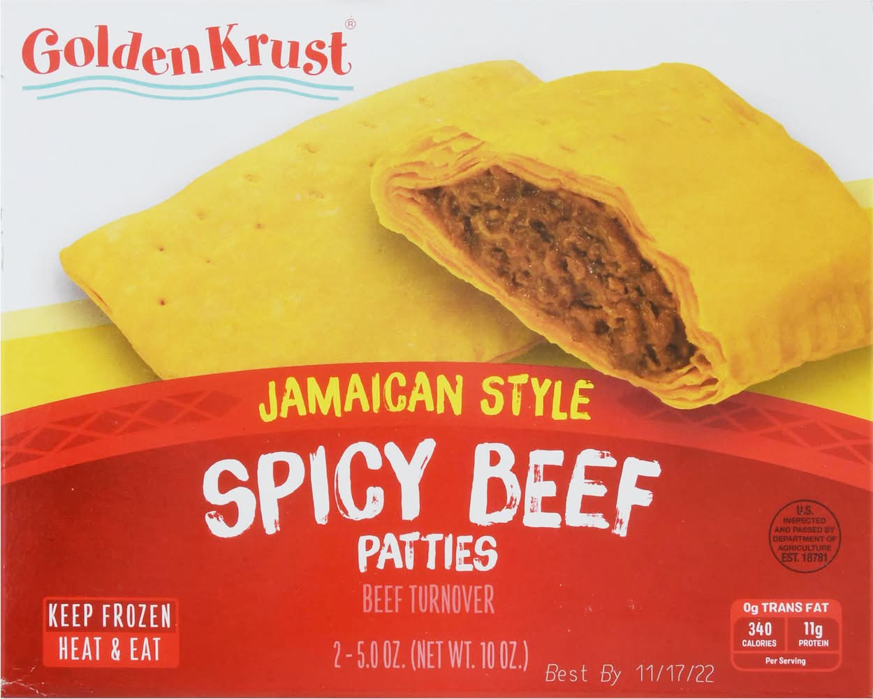 Golden Krust Jamaican Style Spicy Beef Patties (9 oz, 2 ct)