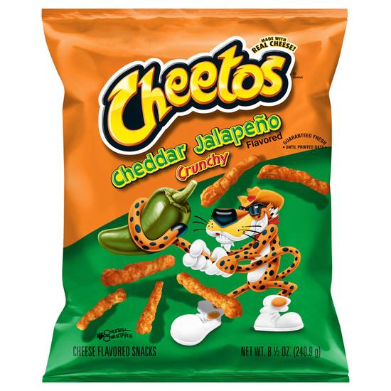 Cheetos Crunchy Snacks (cheddar jalapeno cheese)