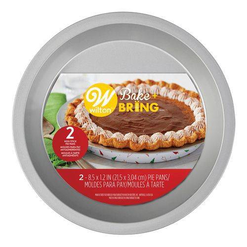 Wilton moules à tarte antiadhésifs bake+bring (2unités) - bake + bring non stick pie pans (2 units)