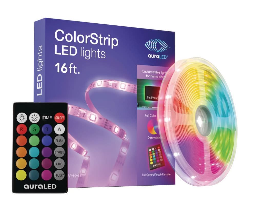 Auraled 16 Ft. Usb Plug-In Dimmable Cuttable Color Changing Integrated Led Strip Light