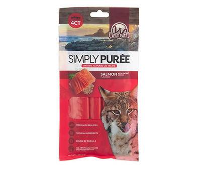 Wild Eats Simply Puree Salmon Cat Treats, 4-Pack