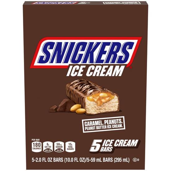 SNICKERS Ice Cream Bars, 5 ct, 10 oz