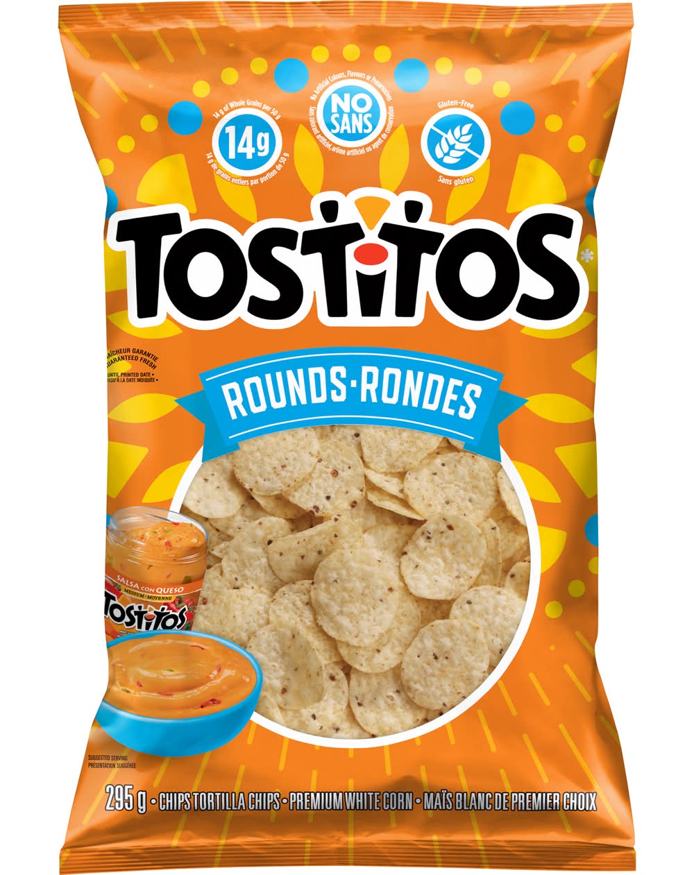 Tostitos Rounds Premium White Corn Tortilla Chips (295 g)