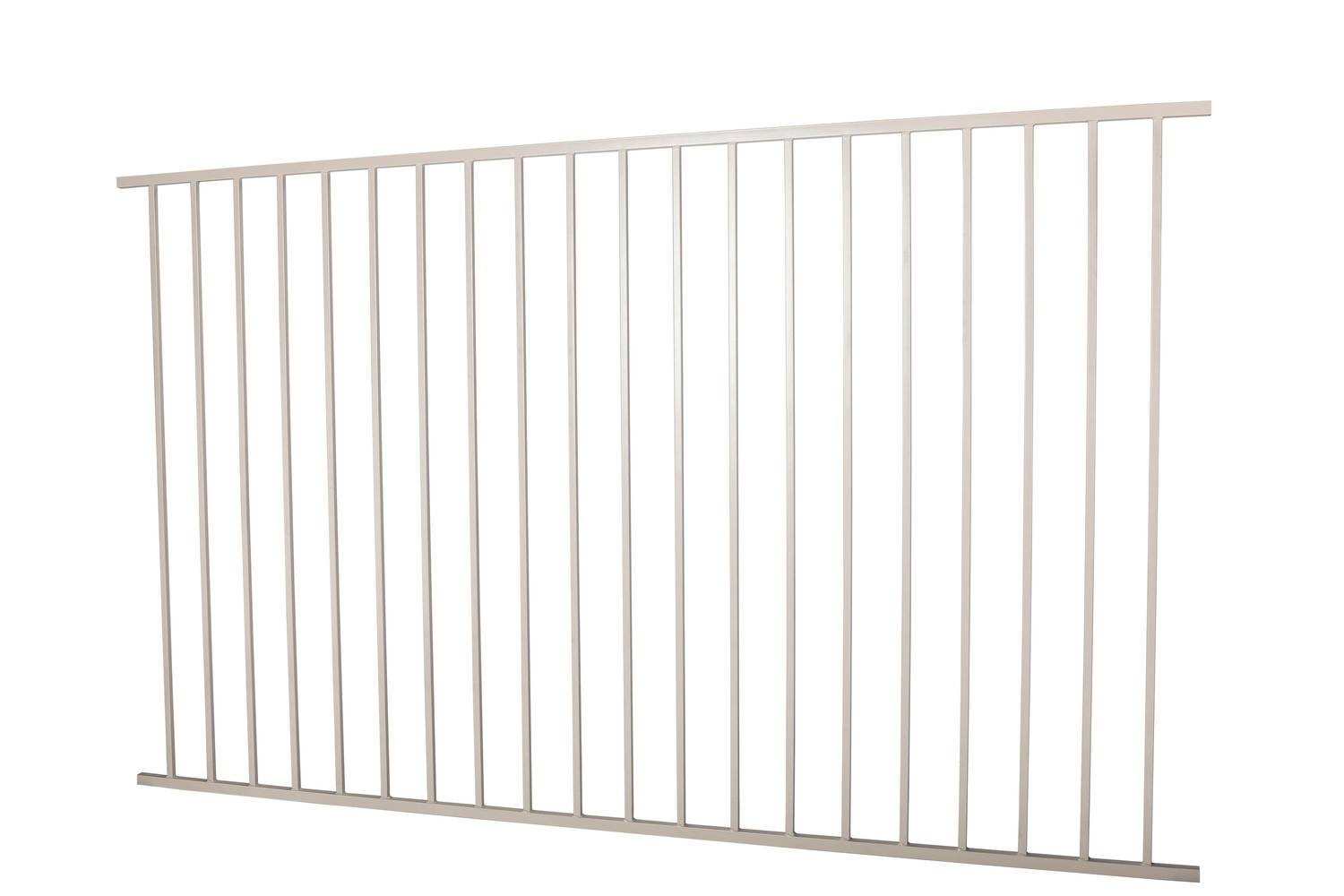 Monroe 5-ft H x 8-ft W Navajo White Steel Decorative Fence Panel | 58281335