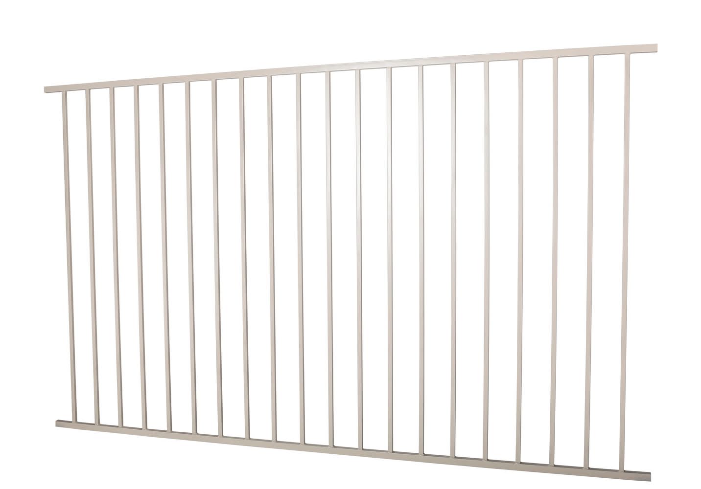 Monroe 5-ft H x 8-ft W Navajo White Steel Decorative Fence Panel | 58281335